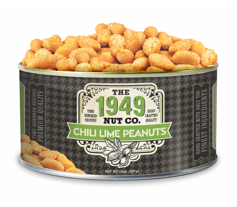 Case (12 cans) 1949 20 oz. can Chili Lime Peanuts