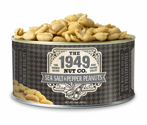 Case (12 cans) 1949 20 oz. can Salt & Pepper Peanuts